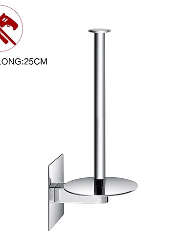  längenverstellbarer Toilettenpapierhalter / neues Design / selbstklebend modern / modern Edelstahl / kohlenstoffarmer Stahl / Metall 1pc - Badezimmer wandmontiert