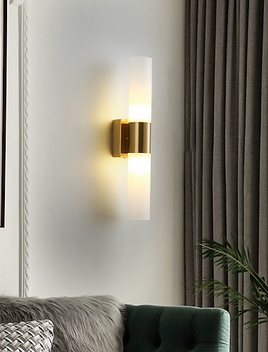  Lightinthebox Apliques de pared LED Lámparas de pared de estilo nórdico moderno mate Apliques de pared Apliques de pared LED Dormitorio Comedor Aplique de vidrio 220-240 V 12 W