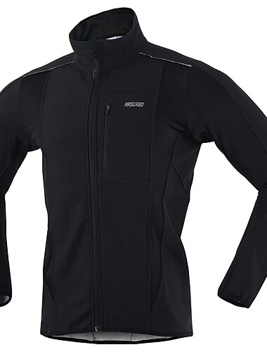  Arsuxeo Herrn Fahrradjacke damen winter Fahhrad Jacke / Winter Vliesjacken / Vliesen / Oberteile Windundurchlässig, warm halten, Atmungsaktiv Streifen Polyester, Elasthan, Vlies Winter Orange / Rot