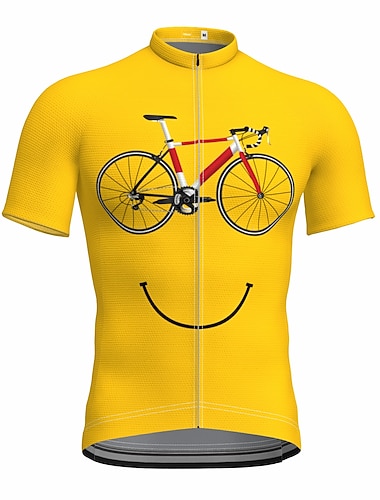  Homens Camisa para Ciclismo Gráfico Engraçado Manga Curta Moto Camisa / Roupas Para Esporte Blusas com 3 bolsos traseiros Ciclismo de Montanha Ciclismo de Estrada Secagem Rápida Tiras Refletoras