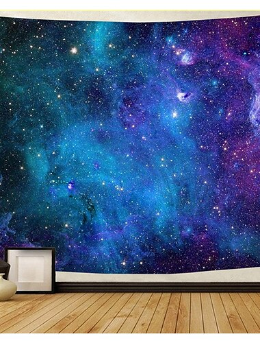  Wandteppich Galaxy Tapisserie Sternenhimmel Psychedelische Weltraum Landschaft Lila Kunstdruck Wandbehang für Wohnkultur Wohnzimmer Schlafzimmer Wandtuch XXL Natur