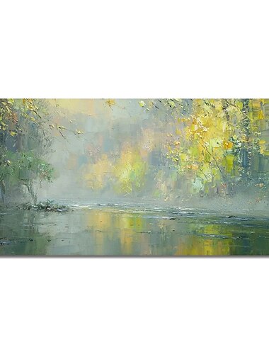  Ölgemälde handgemachte handgemalte Wandkunst Eindruck Landschaft Hauptdekoration Dekor gestreckter Rahmen fertig zum Aufhängen