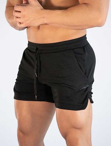  Herren Sportliche Shorts 3-Zoll-Shorts Trainingsshorts Kurze Shorts Kurze Sporthose Kordelzug Yoga Kurz Einfarbig Atmungsaktiv Schnelltrocknend Kurz Ausbildung Sport & Natur Fitness Sport Outdoor