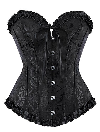  Rococó Corsé Superior Baile de Máscaras Corsé Superior Cosplay Control de barriga Relleno Jacquard Jacquard Mujer Real Mascarada Fiesta Carnaval de Venecia Adulto Faja