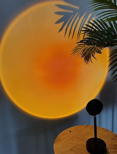  λάμπα προβολής ηλιοβασιλέματος 180 μοιρών περιστροφής λάμπα προβολέα ουράνιου τόξου led νυχτερινό φως ηλιοβασιλέματος για διακόσμηση κρεβατοκάμαρας πάρτι ρομαντική ατμόσφαιρα προβολέας με τροφοδοσία