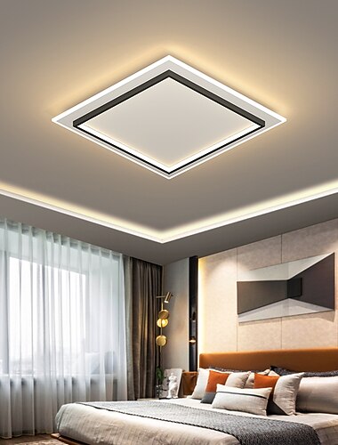  led kattovalaisin 45 cm himmennettävä neliön muotoinen uppoasennettavat valot akryyli taiteellinen tyyli muodollinen tyyli moderni tyyli musta taiteellinen pohjoismainen tyyli 220-240v