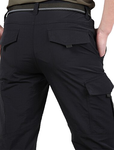  Herren Cargohose Cargohosen Cargohose Wanderhose Bestickt Elastische Taille Feste Farbe Atmungsaktiv Schnelltrocknend Arbeit Strassenmode Stilvoll Brautkleider schlicht Schwarz Armeegrün