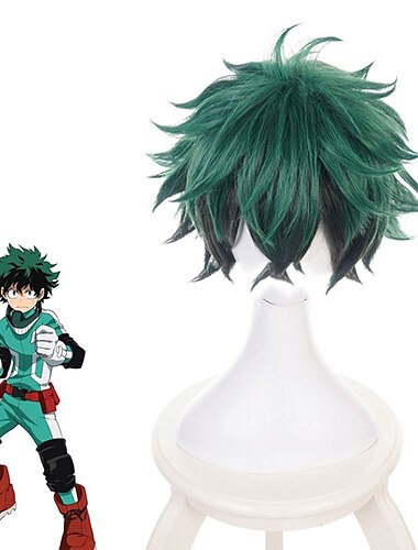  izuku midoriya парик маска мой герой академия деку парики для косплея izuku midoriya косплей парик для Хэллоуина