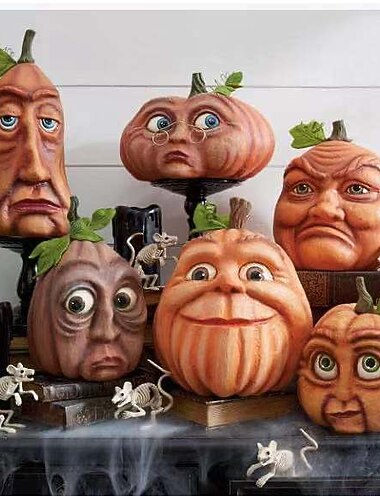  Joyeux halloween allumer jacko lanterne décorative citrouille mousse accessoires d'halloween pour grande maison hantée décoration d'halloween