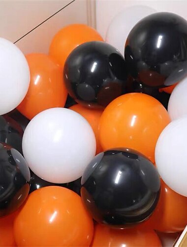  100pcs Halloween Ballon Dekoration Set Druck Party liefert Fledermaus Halloween Requisiten Halloween Latex Kürbis Ballons