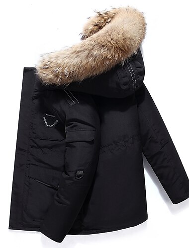  Herren Steppjacke Pufferjacke Hoodie Jacke Daunenjacke für Wanderer Entendaunen Winter Draussen warm Wasserdicht Windundurchlässig Warm Oberbekleidung Windbreaker Windjacke Trench Coat Unsichtbarer