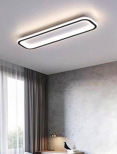  اضاءة سقف ليد 60 سم تصميم فانوس فلوش ماونت لمبات معدنية مطلية تشطيبات حديثة 220-240 فولت