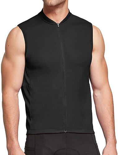  Homens Colete para Ciclismo Camisa para Ciclismo Côr Sólida Sem Manga Moto Colete Camisa / Roupas Para Esporte Blusas com 3 bolsos traseiros Ciclismo de Montanha Ciclismo de Estrada Secagem Rápida