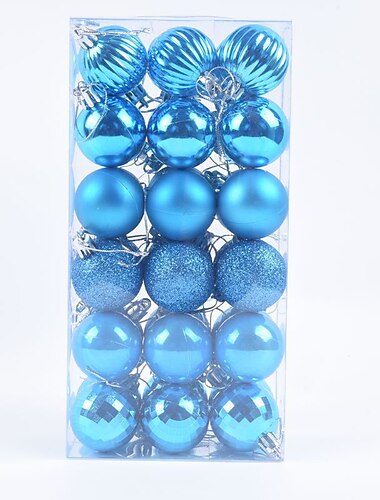  36 kerstballen, kerstversiering, 4 cm kleine hangende ballen voor de kerstboom, vakantie, feest en cadeau