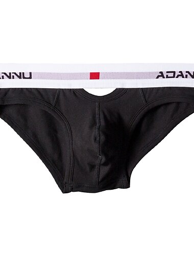  Herren Sport Briefs Unterwäsche Heim Casual Winter Baumwolle Atmungsaktiv Weich Schweißableitend Laufen Gehen Sportbekleidung Sportkleidung Einfarbig Weiß Schwarz Blau / Mikro-elastisch