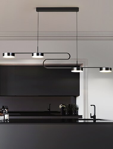  led vedhæng lys ø lys 90 cm lantern design vedhæng lys metal malet finish moderne 220-240v