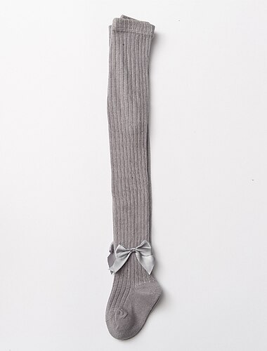  Kinder Mädchen Stumpfhosen Hellrosa Weiß Schwarz Gestreift Herbst Winter Legere Socken Innen / Frühling / Baumwolle