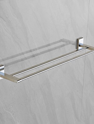  Badezimmer doppellagiger Raum Aluminium-Handtuchhalter an der Wand befestigter perforierter Installationshandtuchhalter