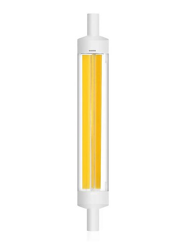  1 τεμ. dimmable r7s cob led λαμπτήρες 13w j τύπου 118mm φώτα led διπλού άκρου 130w ισοδύναμο αλογόνου 220-240v t3 r7s ισοδύναμο βάσης αντικατάσταση προβολέα για φωτιστικά δαπέδου ειδικού φωτισμού