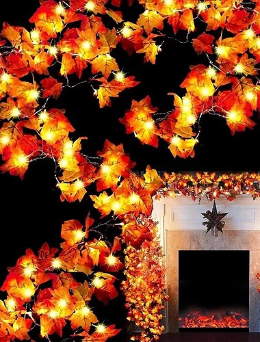  led lichtslinger esdoornblad led fairy lichtslingers 3m-20leds 1.5m-10leds batterij of usb bediening guirlande licht kerstfeest huis tuin vakantie patio decoratie