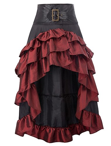  Retro Vintage Mittelalterlich Renaissance Rock Korsett Ren Faire Pirat Damen Seeräuber Fantasie Steampunk Alltagstauglich Erwachsene Röcke