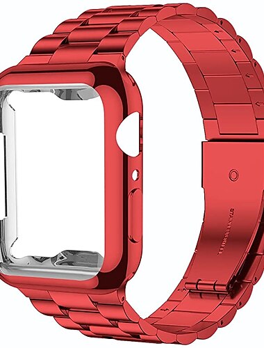  Gliederarmband Kompatibel mit Apple Watch Armband mit Fall Metallverschluss Schnalle Edelstahl Ersatzarmband für 38mm 40mm 41mm 42mm 44mm 45mm 49mm iwatch Series Ultra 8 7 6 SE 5 4 3 2 1