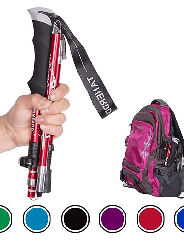 verstelbare 5-delige trekkingstok aluminiumlegering opvouwbare ultralichte telescopische outdoor handdragende wandelstokken vouw trekkingstokken camping draagbare wandelen wandelstok wandelstok