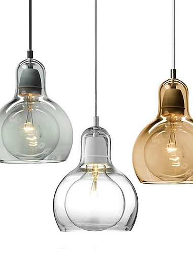  Led hanglamp eenvoudige persoonlijkheid grote lamp kroonluchter creatieve restaurant lichtbalk slaapkamer enkele kop glazen kroonluchter