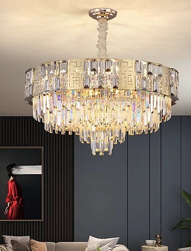  LED قلادة ضوء 65 سم تصميم فانوس ثريا معدن مطلي بالكهرباء مودرن 220-240 فولت