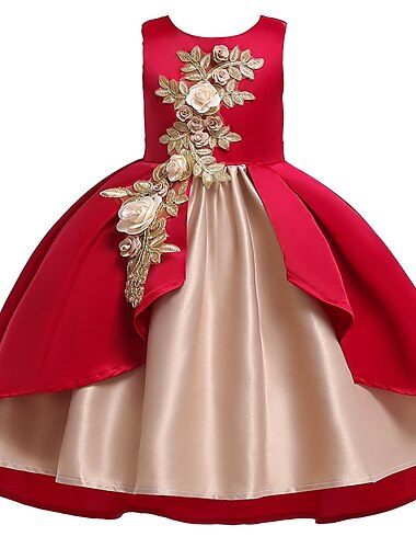  vestidos de niña princesa de la niña de los niños falda de los niños grandes del medio vestido de falda esponjosa