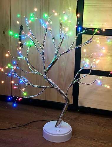  שולחן בונסאי עץ אור 108 נורות לד מנורת עץ מנורת לד דקורטיבית עץ שימר לד לשולחן עבודה ליד המיטה עיצוב פנים מקורה מתנת יום האהבה