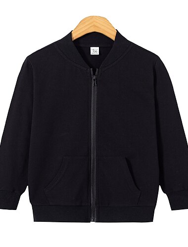 للجنسين للصبيان للفتيات 3D سهل معطف Jacket كم طويل الخريف نشيط أساسي أطفال 3-13 سنة عطلة شارع عادي