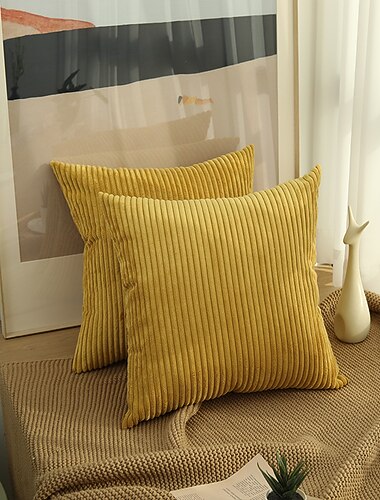  dekorativa slängkuddar 1 st vanligt manchester enkel majsremsa kuddfodral ren färg plysch kudde flerfärgad soffa kramas örngott rosa blå salvia grön lila gul