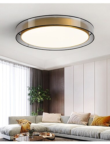  plafón led 40/50 cm diseño circular luces de montaje empotrado metal estilo artístico estilo moderno elegantes acabados pintados led moderno 220-240v