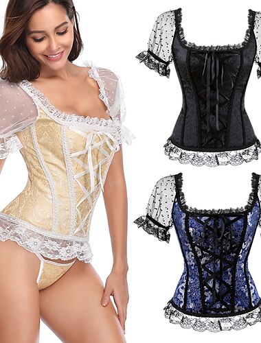  fajas clásicas vestido de palacio de manga corta corsé superior de plástico traje de corte retro cintura del cuerpo más corsés de tamaño adelgazante entrenador de la correa moldeadores s-6xl