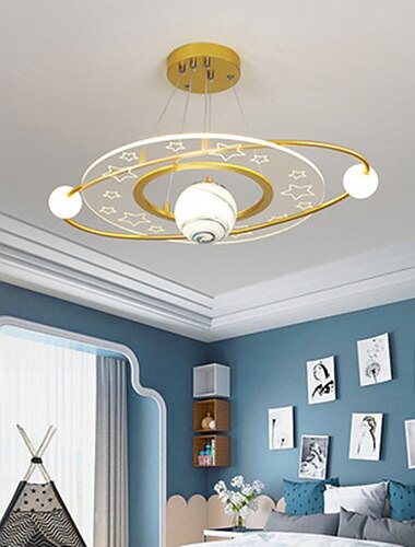  luz de teto led 55/65 cm círculo desenho único lustre acrílico estilo artístico estilo moderno acabamentos pintados elegantes led moderno 220-240v