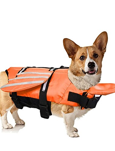  chaleco salvavidas para perros, diseño de alas únicas chaleco salvavidas de flotación para mascotas para perros pequeños, medianos y grandes, traje de baño salvavidas para perros para nadar, piscina,