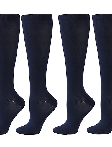  Voor heren Dames Compressiesokken Crew Sokken Fietssokken Sportsokken Racefiets Mountainbike Kamperen&Wandelen Fietsen / Wielrennen Houd Warm Snel Drogend Sneldrogend Gemengde kleur (zwart en wit