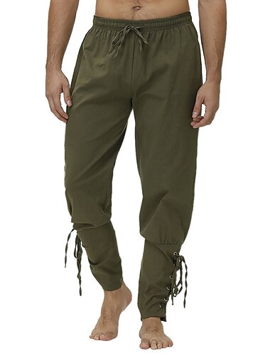  Herren Jogginghose Jogger Hose Hosen Freizeithose Kordelzug Elastische Taille Feste Farbe Bühne Strassenmode Modisch Punk & Gothic Lockere Passform Schwarz Weiß