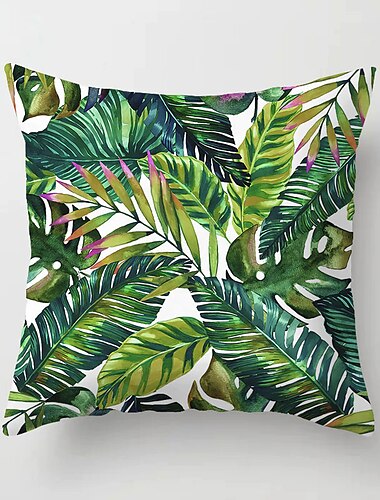  Kissenbezug 1pc weicher dekorativer quadratischer Kissenbezug Kissenbezug Kunstleinen Kissenbezug für Sofa Schlafzimmer überlegene Qualität maschinenwaschbar 1er Pack für Sofa Couch Bett Stuhl grün