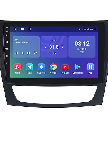  for benz w211 2002-2009 android 10.0 autoradio car navigation stereo multimedia car player gps radio 9 inch ips touch screen 1 2 3g ram 16 32g rom support ios carplay wifi bluetooth 4g