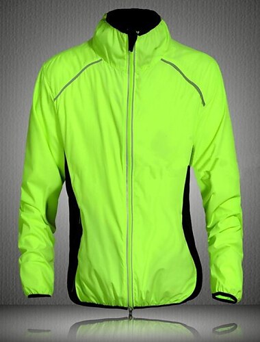  WEST BIKING® Herren Langarm Fahrradjacke Winter Elastan Grün Weiß Schwarz Patchwork Fahhrad Jacke Windjacken Kleidung für den Sonnenschutz Bergradfahren Straßenradfahren Warnschutz Windundurchlässig