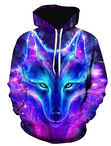  Herren Wolf Tier gemustert Hoodie Sweatshirt Kapuze Hoodies Pullover Hoodie Sweatshirt Kapuze Langarm Sweatshirt mit Kapuze Mit Kapuze Vintage WY-0325 WY-0326 Designer