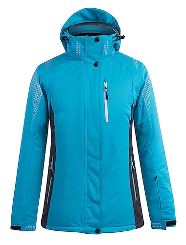  Ανδρικά Γυναικεία hoodie σακάκι Μπουφάν για σκι Εξωτερική Χειμώνας Διατηρείτε Ζεστό Προσαρμόσιμη Αδιάβροχη Αντιανεμικό Αποσπώμενη κουκούλα Αντιανεμικά Χειμωνιάτικα μπουφάν για
