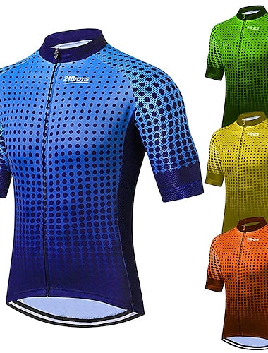  21Grams Hombre Maillot de Ciclismo Manga Corta Bicicleta Maillot Camiseta con 3 bolsillos traseros MTB Bicicleta Montaña Ciclismo Carretera Resistente a los rayos UV Transpirable Secado rápido