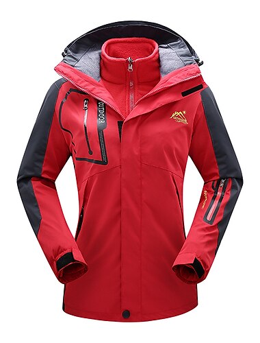  Mujer Chaquetas 3-en-1 Chaqueta de Esquí Chaqueta de lana para senderismo Invierno Al aire libre Mantiene abrigado Resistente al Viento Ligero Resistencia al desgaste Abrigos Chaqueta de Invierno