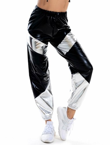  Streetwear 1980er HipHop Hose Maskerade Scharfe Mädchen Farbblock Damen Karnevalskostüm Karneval Maskerade Junggesellinnenabschiedsparty Pride Parade Pride-Monat Hose