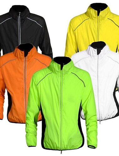  WEST BIKING® Муж. Велокуртки Велоспорт Жакет Ветровки Одежда для защиты от солнца С защитой от ветра Дышащий Со светоотражающими полосками Виды спорта Эластан Оранжевый / Желтый / Зеленый