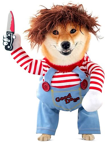  fantasia de cachorro chucky fantasia de cachorro boneca de brinquedo cosplay fantasia de cachorro para festa de fantasia dia das bruxas dia dos mortos mexicano fantasia de cachorro gato