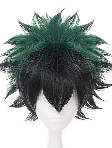  Bakugou-Perücke, Deku-Perücke, Toga-Perücke, Uraraka-Cosplay-Perücke, Cosplay-Perücke, gewellte Mittelscheitel-Perücke, blonde einfarbige Kunsthaar-Perücke für Damen, blonde Halloween-Perücken